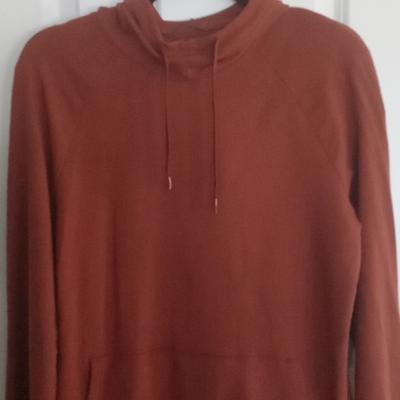 Men's Rust Hooded Sweater - Classic Pullover - Picture 2 of 4